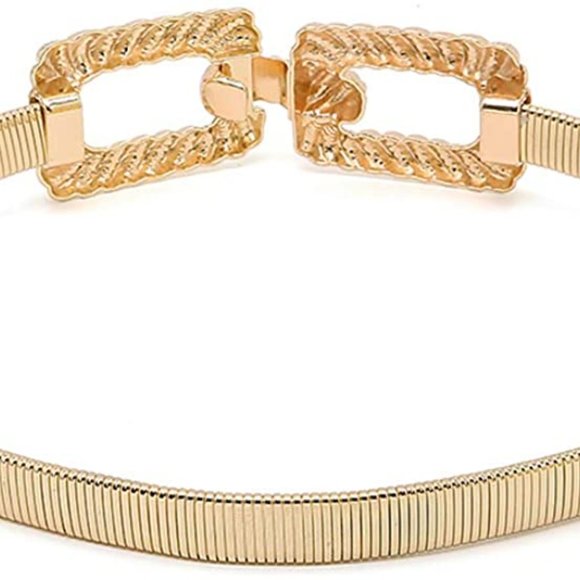 Women Skinny Gold Belt Metal Elastic Dress main image 8